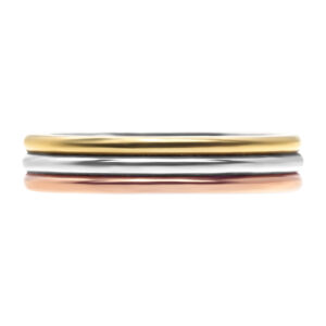 Cartier Trinity wedding band in in 18k white, yellow and rose gold