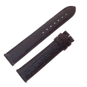 Cartier burgundy crocodile strap (18mm x 15mm). 4'' long end, 3'' short end.