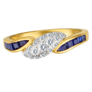 Tiffany & Co Diamond and Sapphire ring in 18k