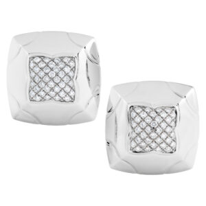 Bvlgari Piramide earrings in 18k with 1.52 carats in pave diamonds