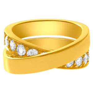 Cartier Nouvelle Vague Crossover diamond ring in 18k. 1.10 carats in diamonds