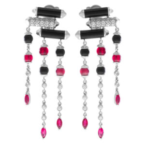 Cartier Baiser du Dragon earrings in 18k white gold. 1 cts in diamonds (G, VS)