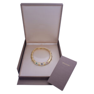 Bvlgari necklace in 18k with diamonds, ruby, emerald and sapphire