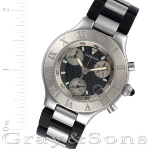 Cartier Chronoscaph 21 W10125U2 stainless steel 38mm Quartz watch