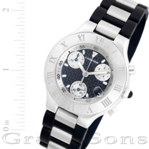 Cartier Chronoscaph 21 w10184U2 stainless steel 36mm Quartz watch