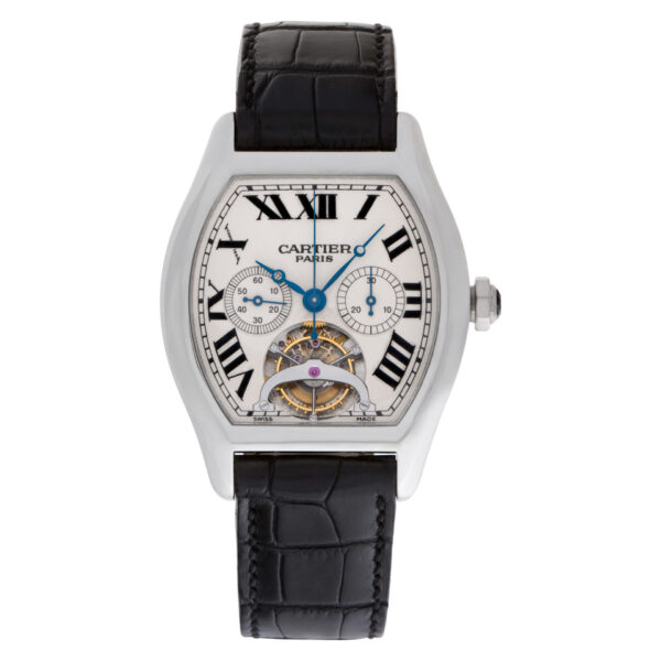 Cartier Tortue XL Platinum Tourbillon Chronograph mono poussoir Mono Pusher
