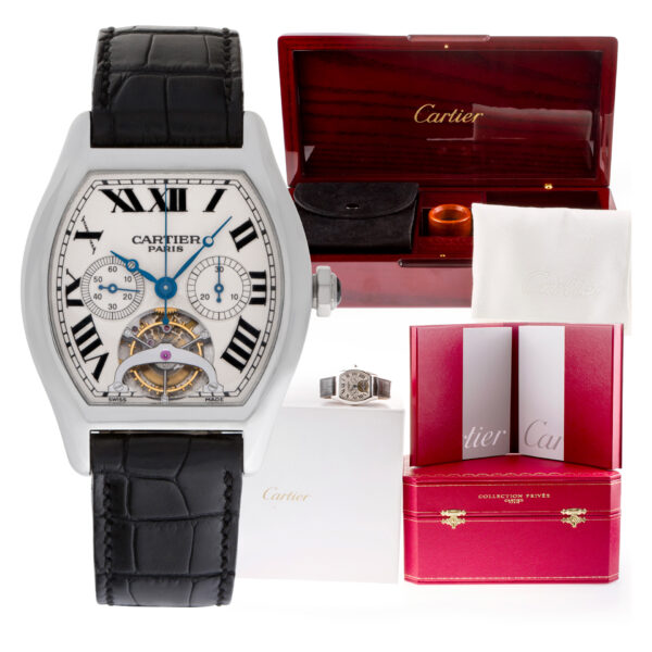 Cartier Tortue XL Platinum Tourbillon Chronograph mono poussoir Mono Pusher