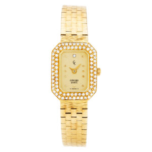 Concord Classic 487312 18k Champagne dial, diamond bezel 17mm Quartz watch