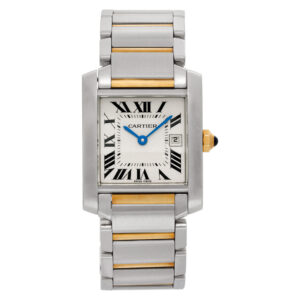 Cartier Tank Francaise 2465 Stainless Steel White dial mm Quartz watch