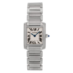 Cartier Tank Francaise w51008q3 stainless steel, white dial 20mm, Quartz watch