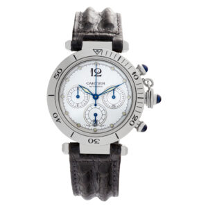 Cartier Pasha Chronograph W31030H3 Stainless Steel White dial 38mm Automatic wat